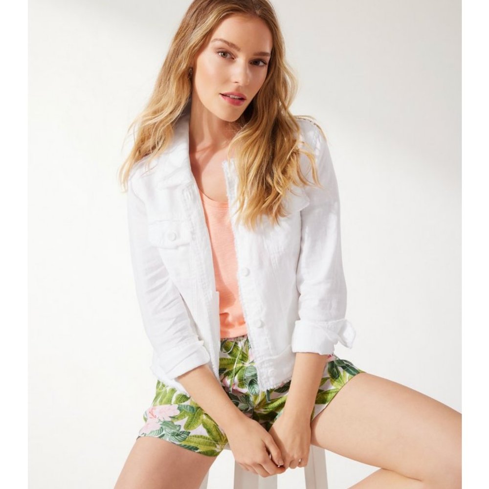 Tommy bahama Two Palms Linen Raw-Edge Jacket